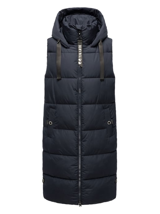 Navahoo chaleco acolchado para mujer Schnuffelchen – Largo & con capucha - Image 1
