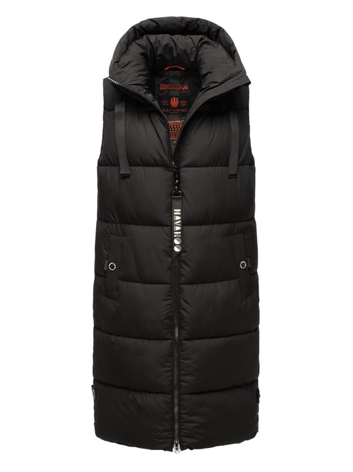 Navahoo chaleco acolchado para mujer Schnuffelchen – Largo & con capucha - Image 2