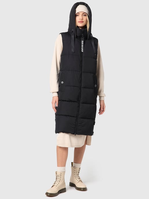 Navahoo chaleco acolchado para mujer Schnuffelchen – Largo & con capucha - Image 6