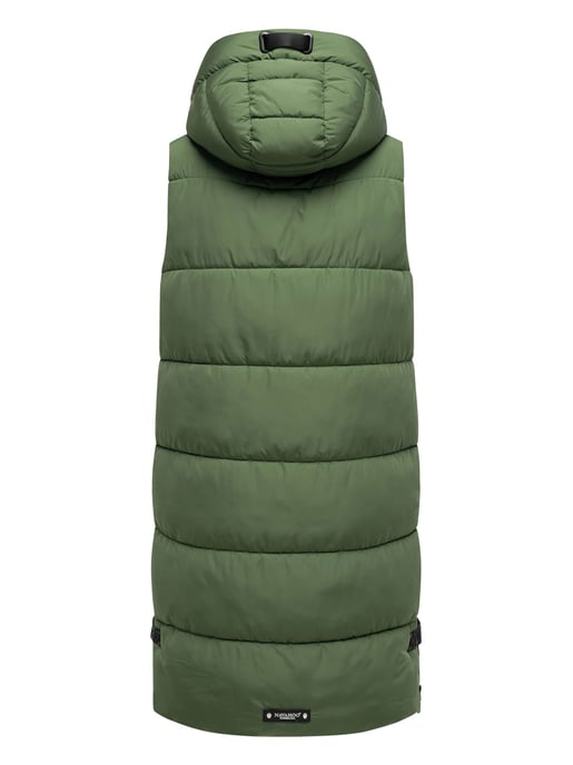 Navahoo chaleco acolchado para mujer Schnuffelchen – Largo & con capucha - Image 3