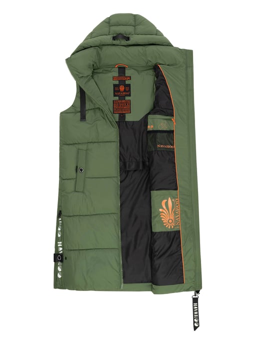 Navahoo chaleco acolchado para mujer Schnuffelchen – Largo & con capucha - Image 4