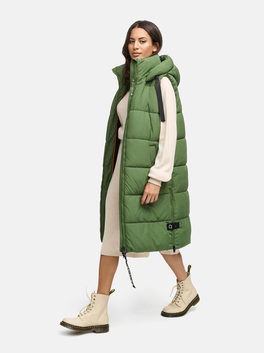 Navahoo chaleco acolchado para mujer Schnuffelchen – Largo & con capucha - Image 5