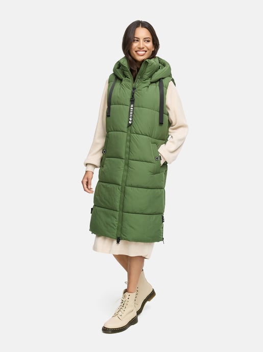 Navahoo chaleco acolchado para mujer Schnuffelchen – Largo & con capucha - Image 6