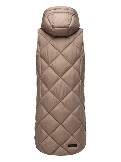 Navahoo chaleco acolchado largo para mujer Schnuckel – Moderno & con capucha - Image 4