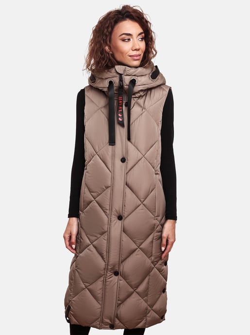Navahoo chaleco acolchado largo para mujer Schnuckel – Moderno & con capucha - Image 6