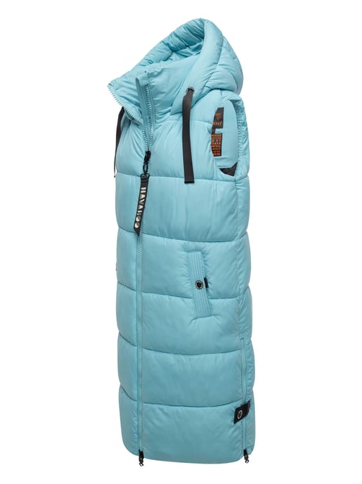 Navahoo chaleco acolchado para mujer Schnuffelchen – Largo & con capucha - Image 2