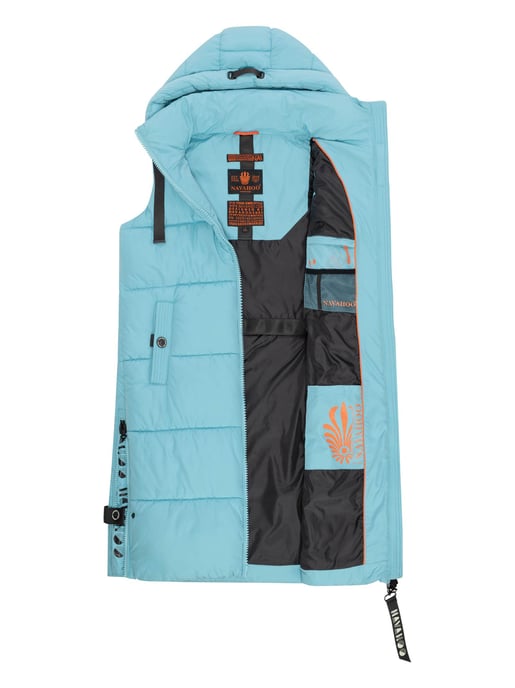 Navahoo chaleco acolchado para mujer Schnuffelchen – Largo & con capucha - Image 4
