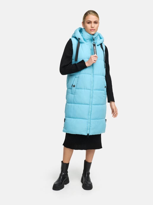 Navahoo chaleco acolchado para mujer Schnuffelchen – Largo & con capucha - Image 6