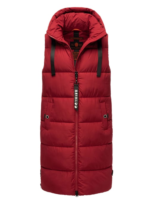 Navahoo chaleco acolchado para mujer Schnuffelchen – Largo & con capucha - Image 2