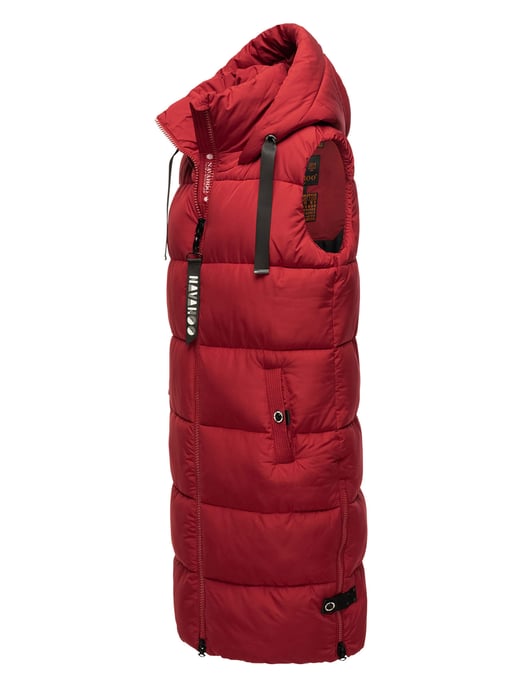 Navahoo chaleco acolchado para mujer Schnuffelchen – Largo & con capucha - Image 3