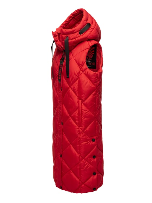 Navahoo chaleco acolchado largo para mujer Schnuckel – Moderno & con capucha - Image 3