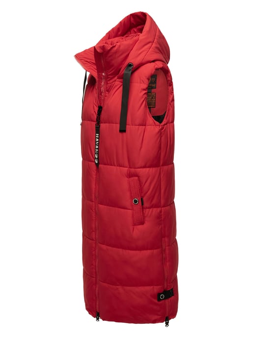 Navahoo chaleco acolchado para mujer Schnuffelchen – Largo & con capucha - Image 3