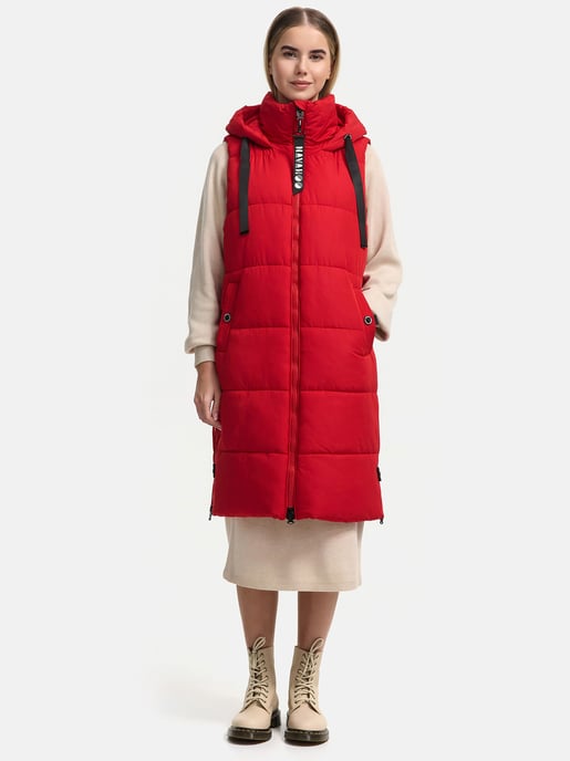 Navahoo chaleco acolchado para mujer Schnuffelchen – Largo & con capucha - Image 6