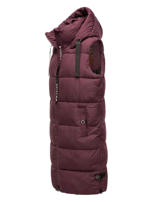 Navahoo chaleco acolchado para mujer Schnuffelchen – Largo & con capucha - Image 3