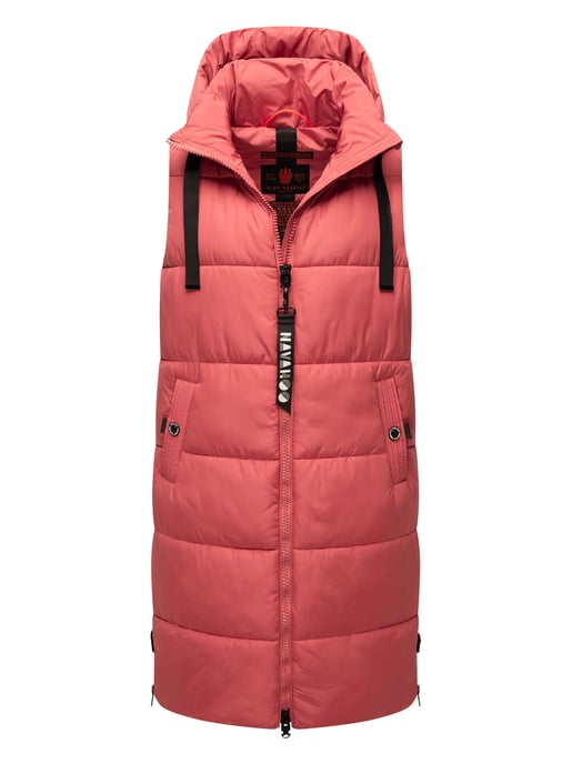 Navahoo chaleco acolchado para mujer Schnuffelchen – Largo & con capucha - Image 1