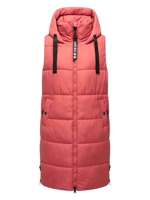 Navahoo chaleco acolchado para mujer Schnuffelchen – Largo & con capucha - Image 2
