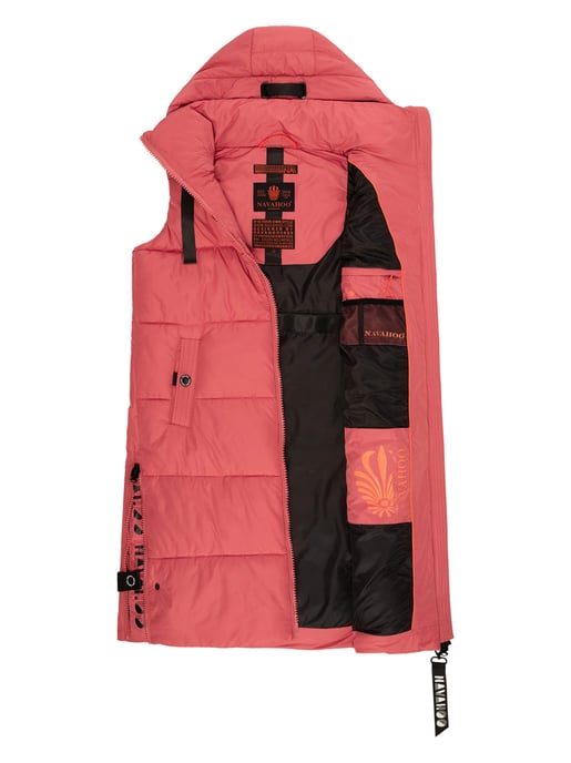 Navahoo chaleco acolchado para mujer Schnuffelchen – Largo & con capucha - Image 5