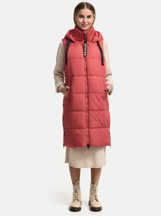 Navahoo chaleco acolchado para mujer Schnuffelchen – Largo & con capucha - Image 6