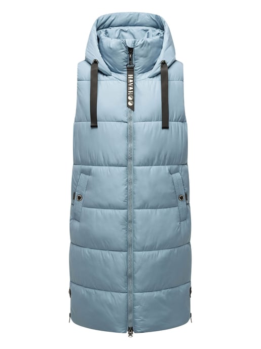Navahoo chaleco acolchado para mujer Schnuffelchen – Largo & con capucha - Image 2