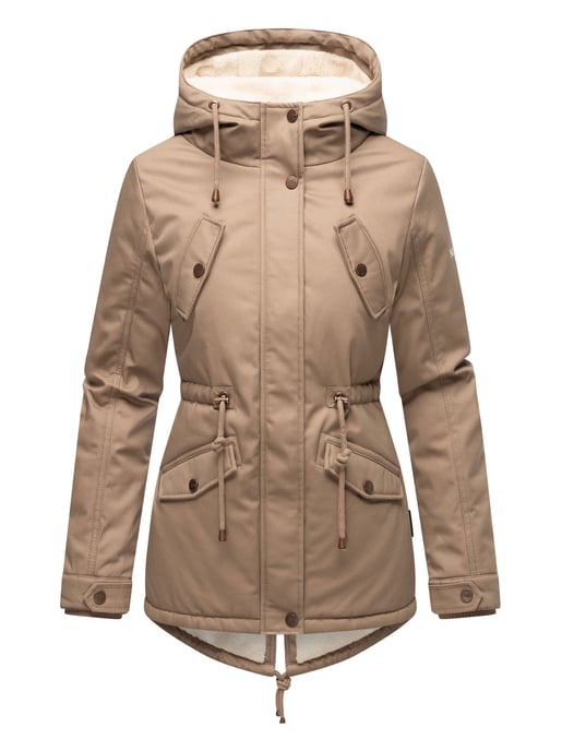 Chaqueta de invierno Marikoo Manolya para mujer con exterior de algodón y forro de borreguito - Image 2