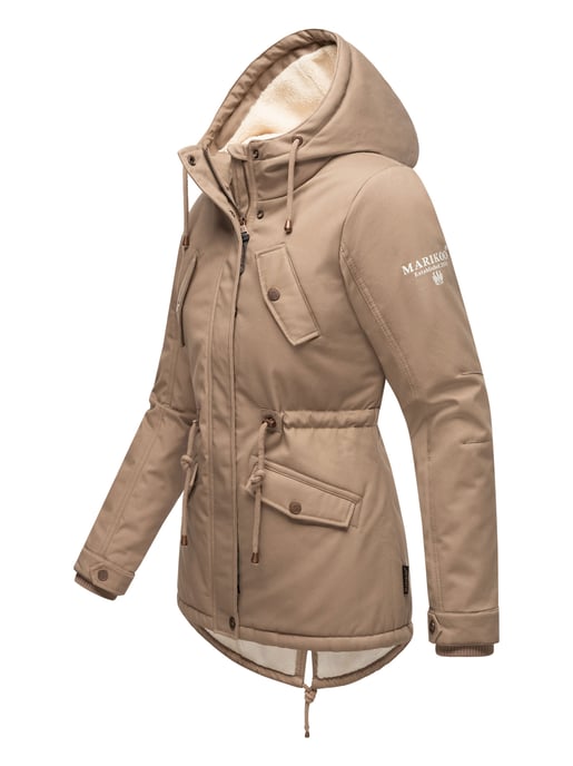 Chaqueta de invierno Marikoo Manolya para mujer con exterior de algodón y forro de borreguito - Image 3