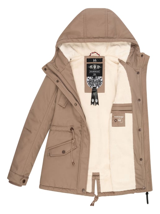 Chaqueta de invierno Marikoo Manolya para mujer con exterior de algodón y forro de borreguito - Image 5