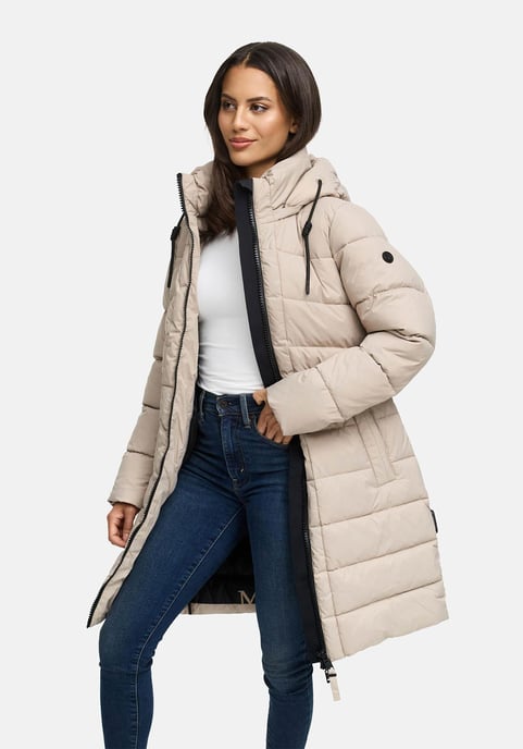 Abrigo de invierno Marikoo Kaltnäschen para mujer con capucha desmontable - Image 6