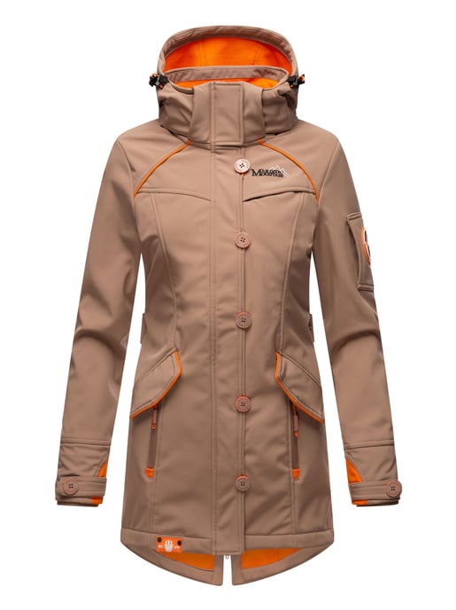 Marikoo chaqueta softshell mujer – Soulinaa, impermeable con capucha desmontable - Image 2