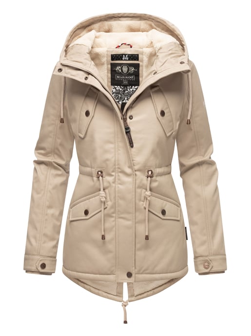 Chaqueta de invierno Marikoo Manolya para mujer con exterior de algodón y forro de borreguito - Image 1