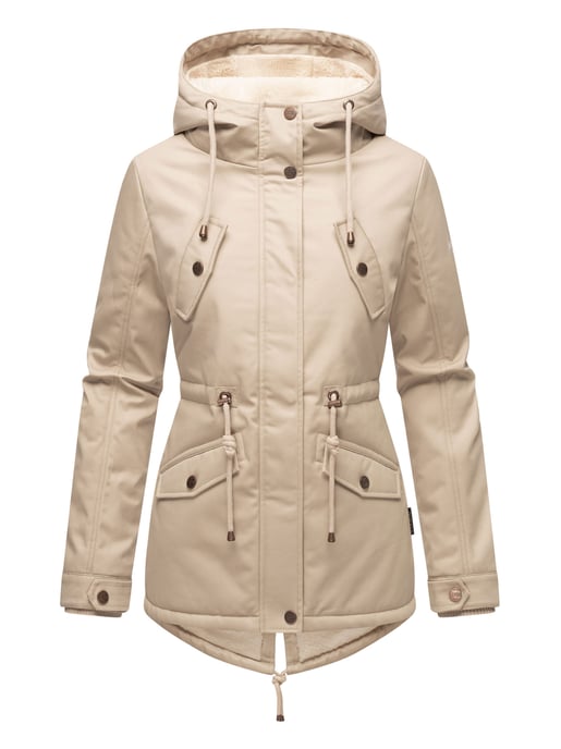 Chaqueta de invierno Marikoo Manolya para mujer con exterior de algodón y forro de borreguito - Image 2