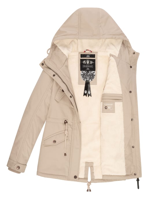 Chaqueta de invierno Marikoo Manolya para mujer con exterior de algodón y forro de borreguito - Image 5
