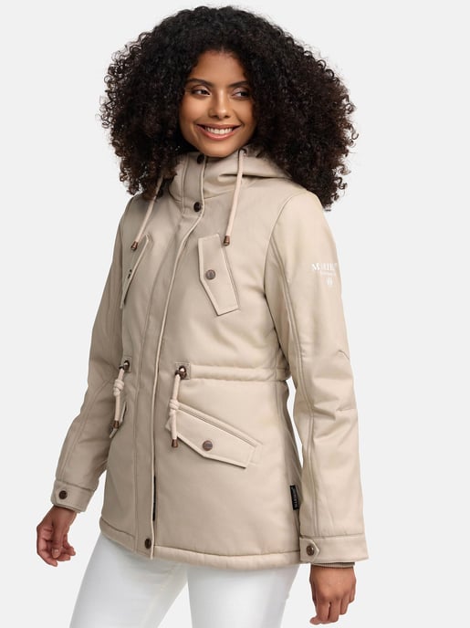 Chaqueta de invierno Marikoo Manolya para mujer con exterior de algodón y forro de borreguito - Image 6