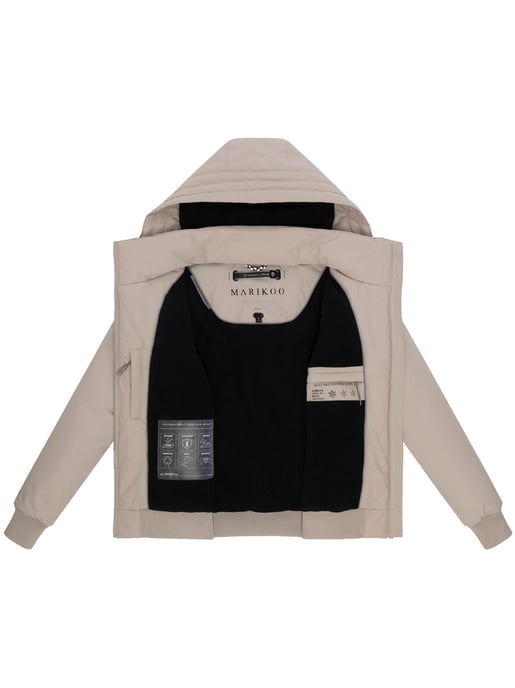Chaqueta de invierno Marikoo Mooni 16 para mujer estilo bomber con capucha - Image 4