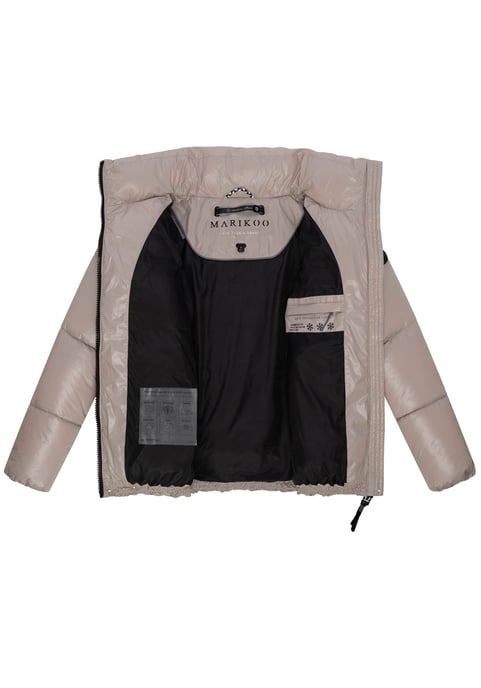 Chaqueta de invierno Marikoo Hazalee para mujer estilo puffer con acabado brillante - Image 4