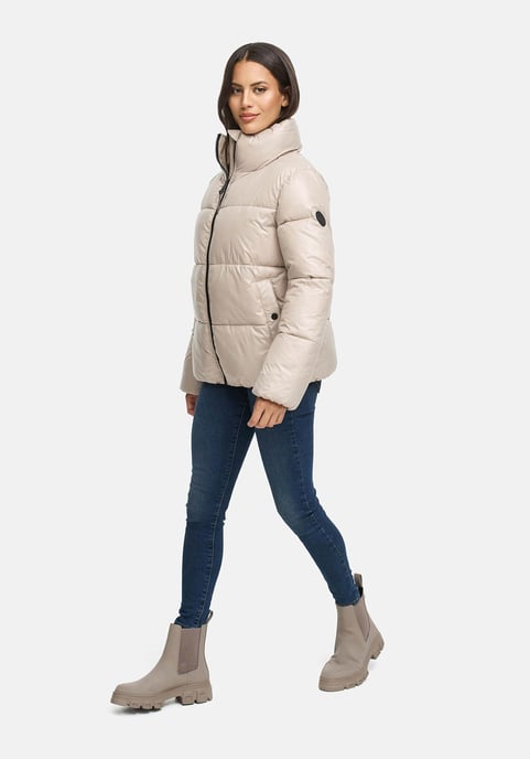 Chaqueta de invierno Marikoo Hazalee para mujer estilo puffer con acabado brillante - Image 6