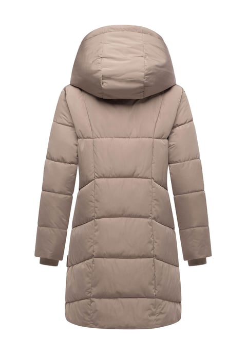 Abrigo acolchado de mujer Marikoo Virenaa con diseño de capas y forro polar - Image 3