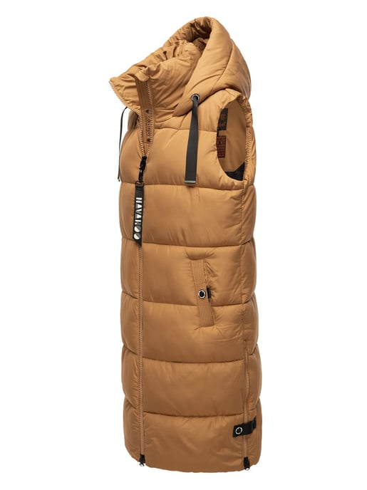 Navahoo chaleco acolchado para mujer Schnuffelchen – Largo & con capucha - Image 3
