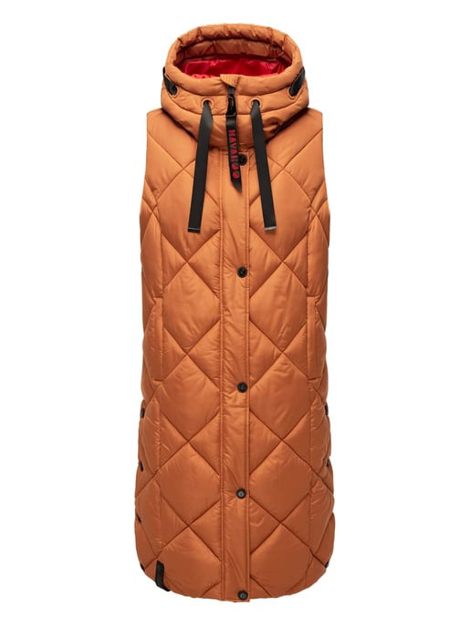 Navahoo chaleco acolchado largo para mujer Schnuckel – Moderno & con capucha - Image 1