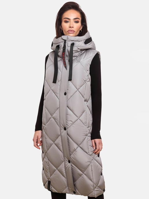 Navahoo chaleco acolchado largo para mujer Schnuckel – Moderno & con capucha - Image 6