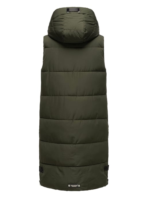 Navahoo chaleco acolchado para mujer Schnuffelchen – Largo & con capucha - Image 4