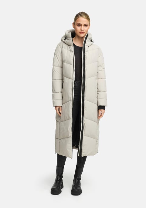 Abrigo acolchado de invierno Marikoo Firella para mujer con capucha y cremallera bidireccional - Image 6