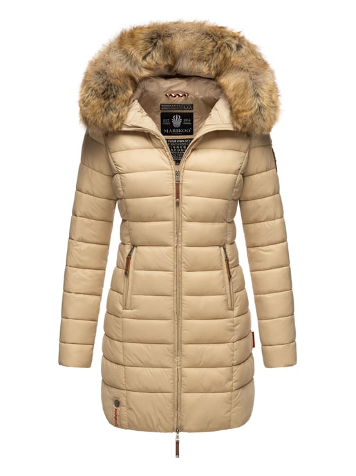 Chaqueta Marikoo Rose para mujer con diseño acolchado y cuello de pelo sintético desmontable - Image 1