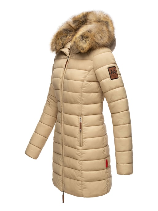 Chaqueta Marikoo Rose para mujer con diseño acolchado y cuello de pelo sintético desmontable - Image 3