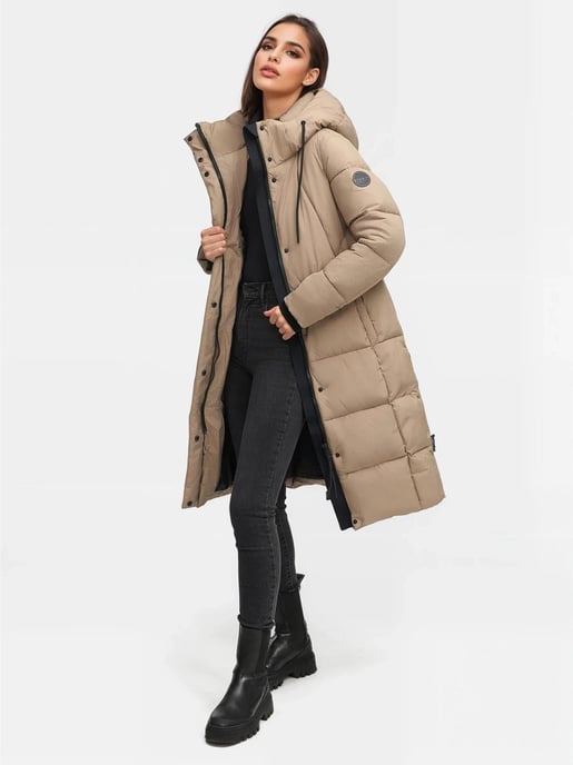 Abrigo acolchado largo de invierno Marikoo Tabiaa XVI para mujer con capucha y forro polar - Image 6
