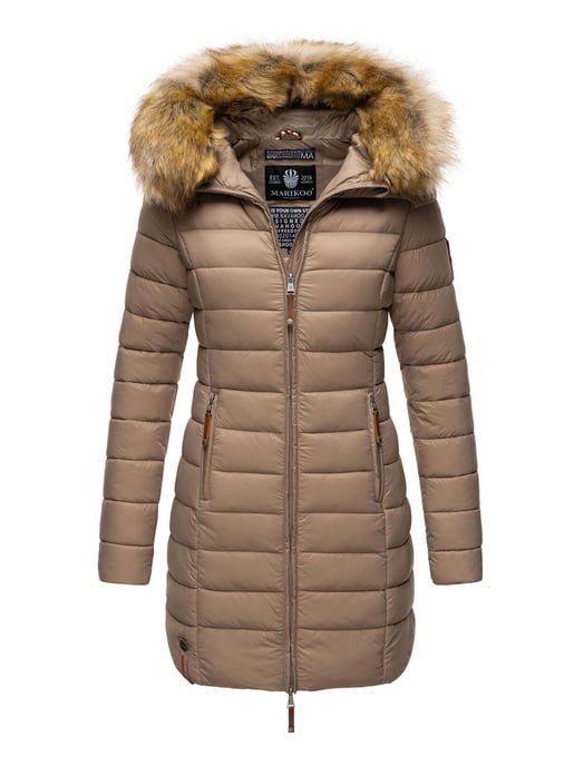 Chaqueta Marikoo Rose para mujer con diseño acolchado y cuello de pelo sintético desmontable - Image 1