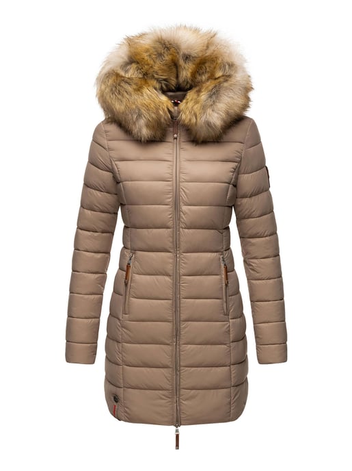 Chaqueta Marikoo Rose para mujer con diseño acolchado y cuello de pelo sintético desmontable - Image 2