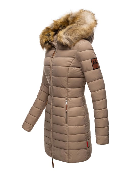 Chaqueta Marikoo Rose para mujer con diseño acolchado y cuello de pelo sintético desmontable - Image 3