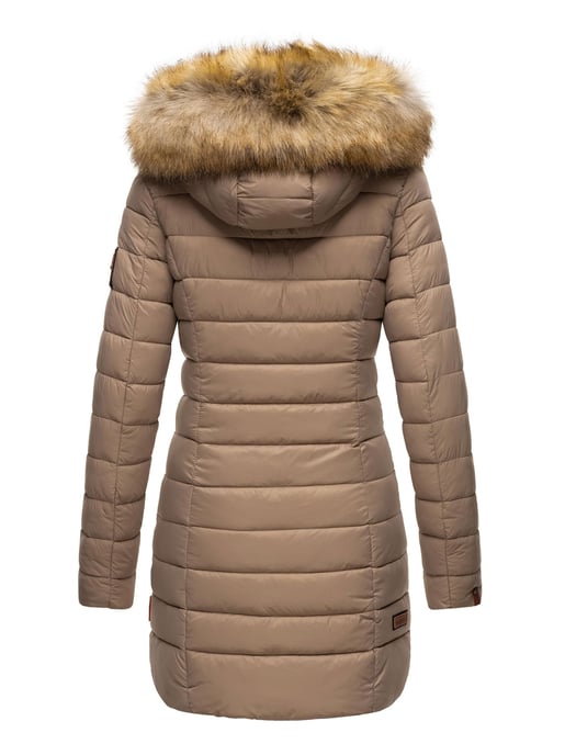 Chaqueta Marikoo Rose para mujer con diseño acolchado y cuello de pelo sintético desmontable - Image 4