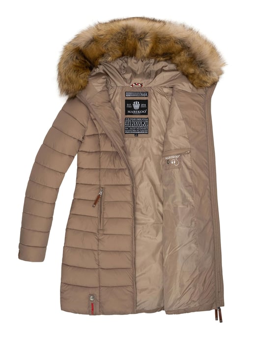Chaqueta Marikoo Rose para mujer con diseño acolchado y cuello de pelo sintético desmontable - Image 5