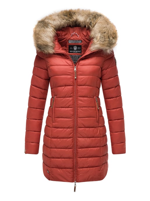 Chaqueta Marikoo Rose para mujer con diseño acolchado y cuello de pelo sintético desmontable - Image 1